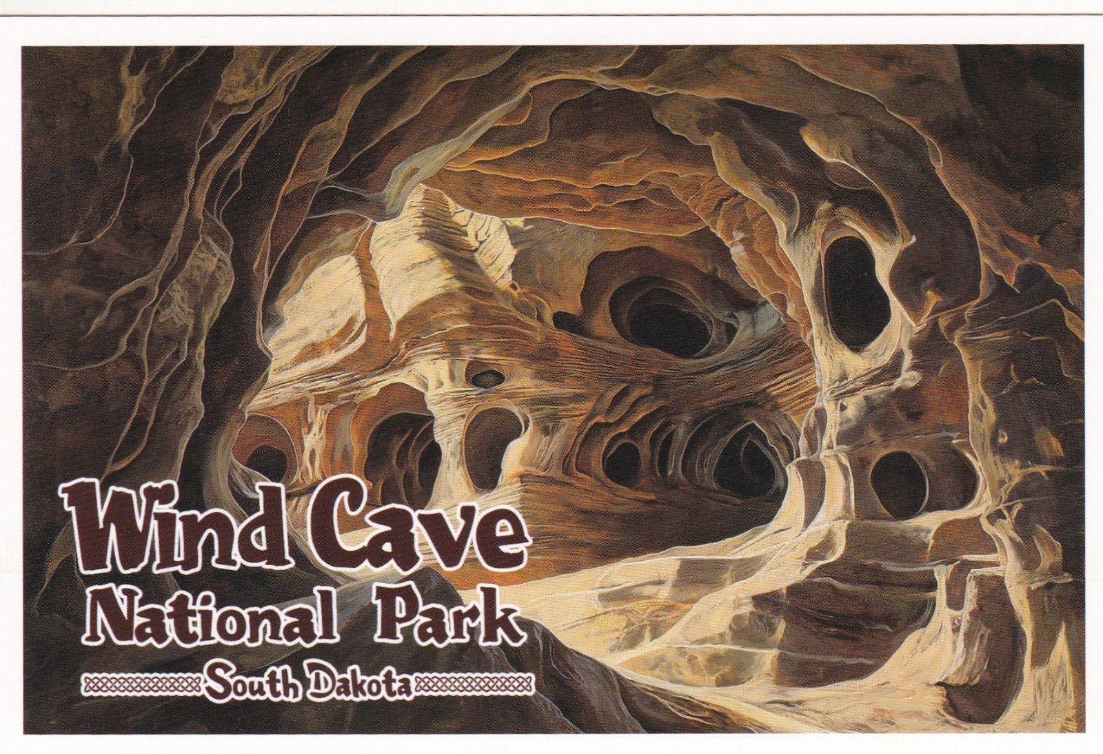 Wind Cave National Park South Dakota Art Poster Postcard Wind Cave National Park South Dakota Art Poster Postcard