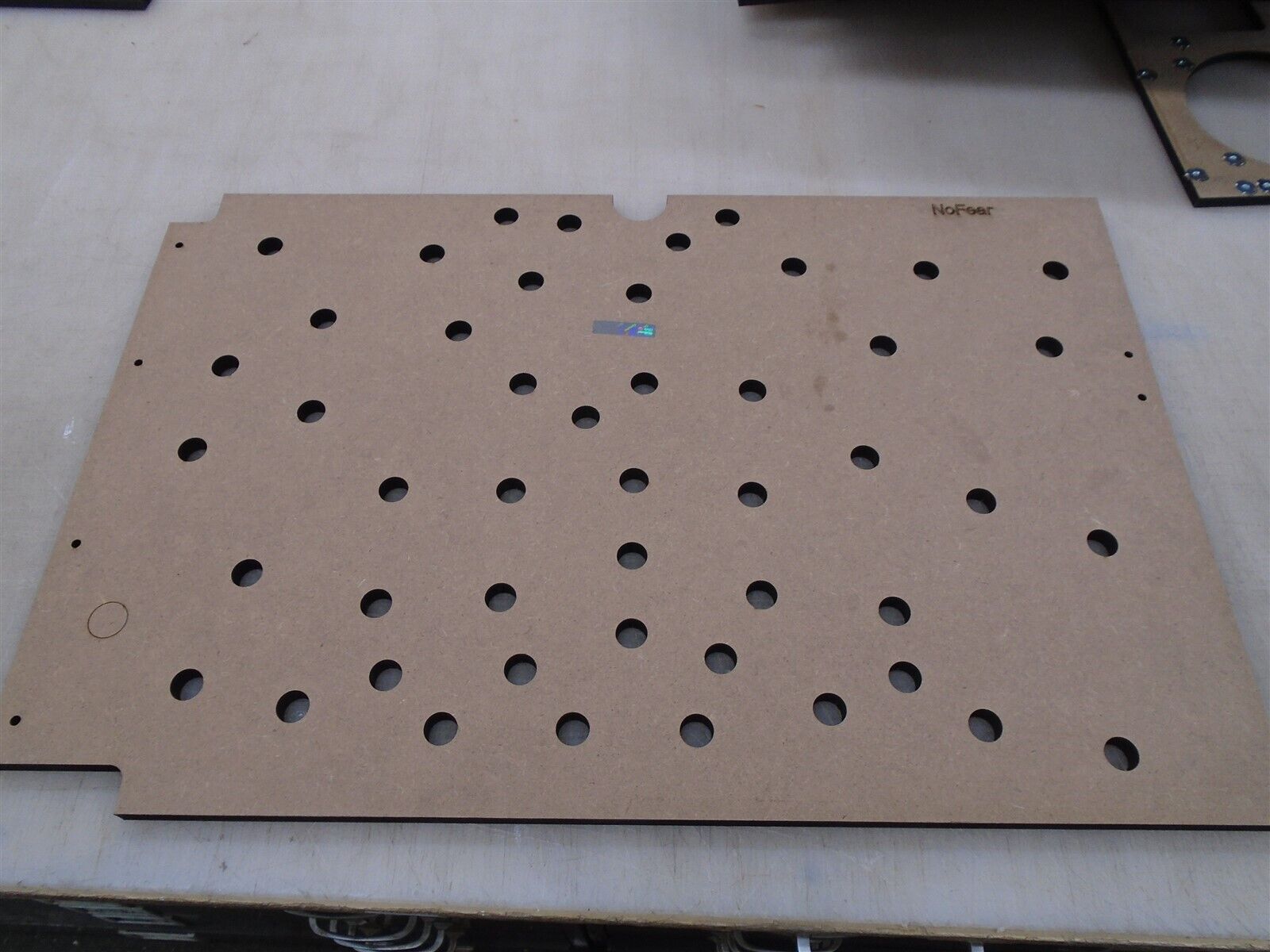 No Fear Pinball Replacement Backbox light panel wood