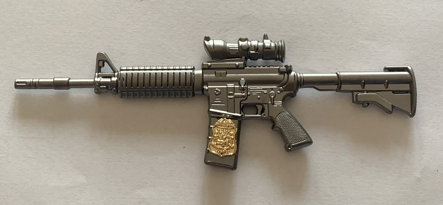 FBI M4 Carbine Challenge Coin.. Must Have M4 - Rare 5” Long
