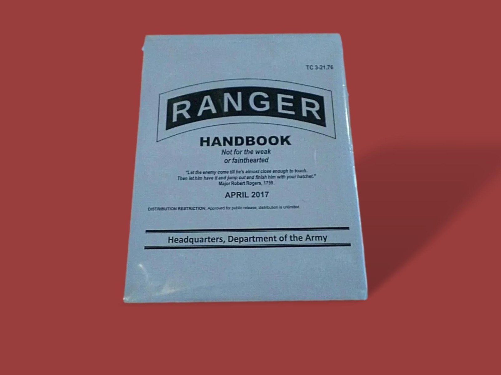 U.S ARMY RANGER HANDBOOK TRAINING BOOK MILITARY RANGER GUIDE BOOK