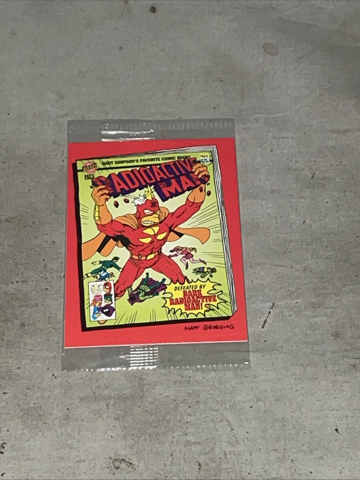1994 Skybox Simpsons Radioactive Man B2 Sealed Promo Card Bongo Comics 