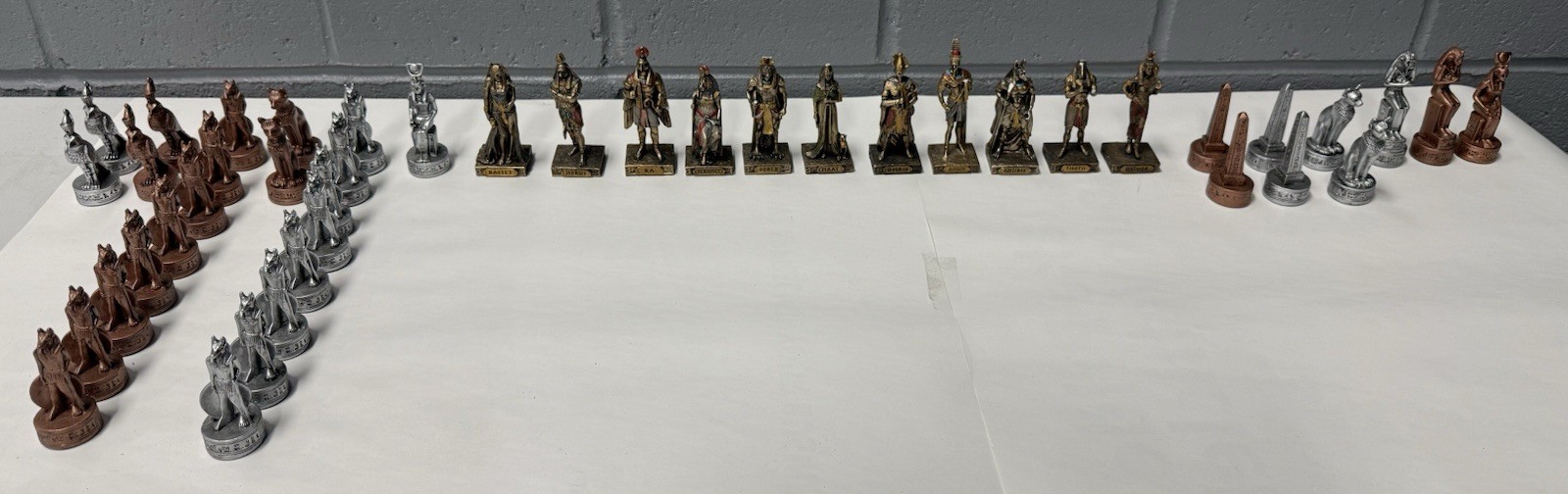 42 Pcs Hand Painted Egyptian Gods Figurines Set for Home and Office Decor
