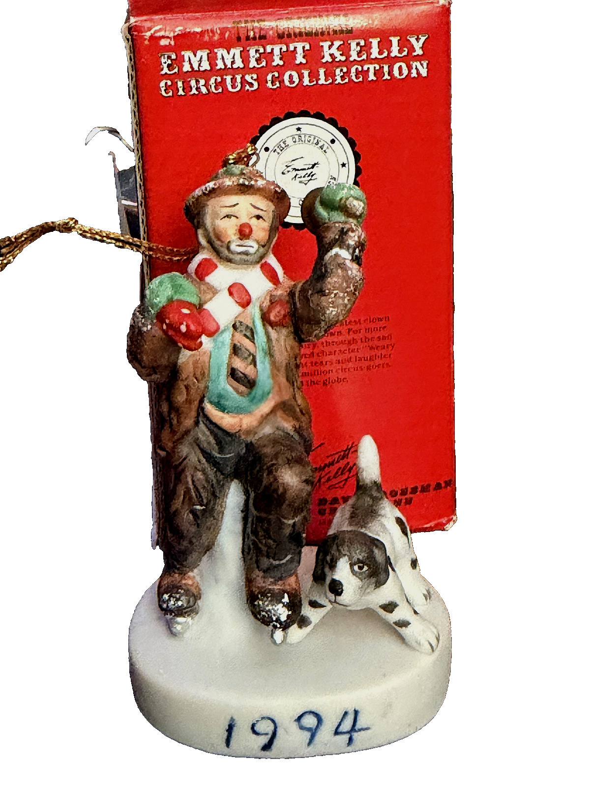 Emmett Kelly Circus Collection Figurine - 1994 Holiday Skater
