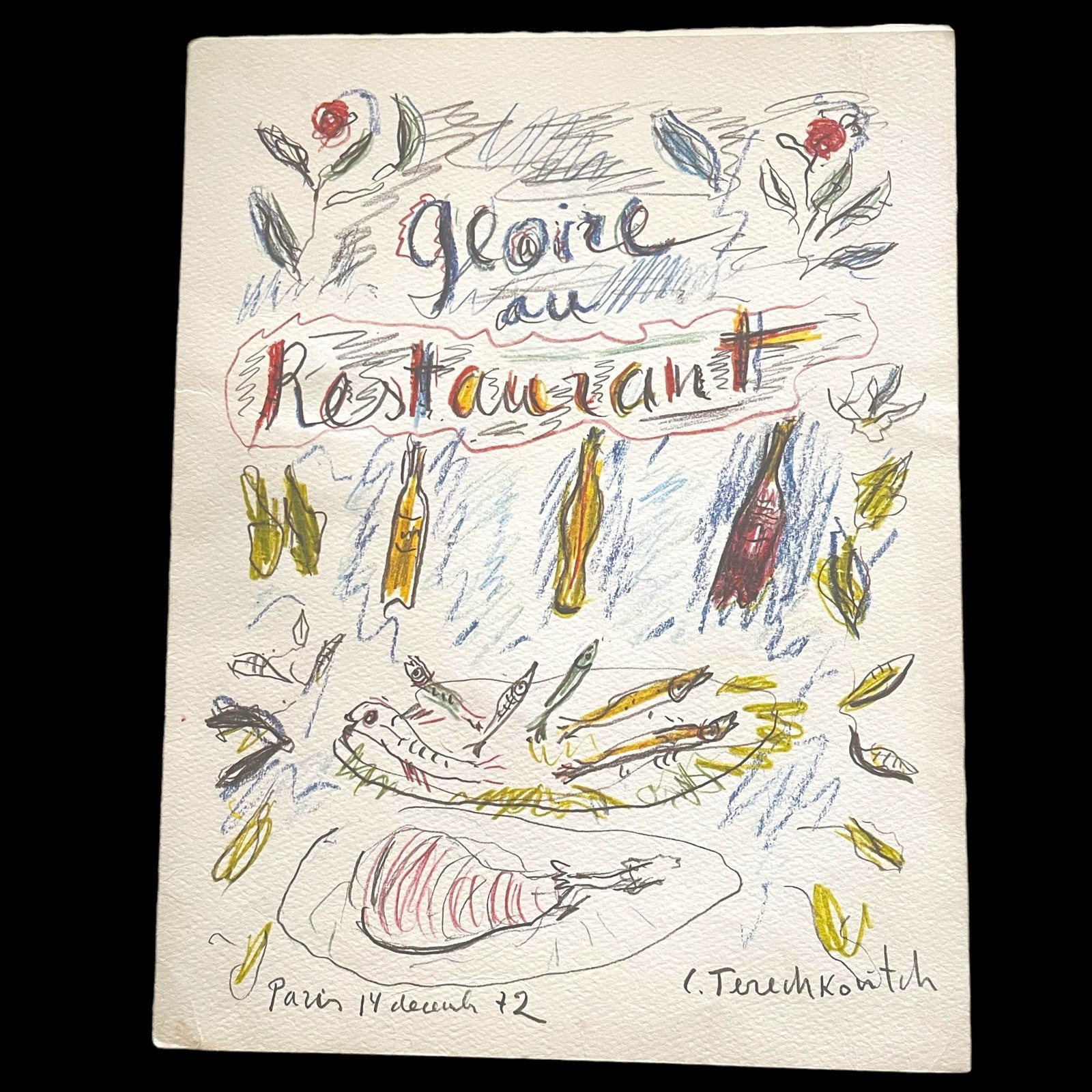 Menu Le Restaurant West Hollywood 1970s Chef Richard Irving The Ivy matchbook