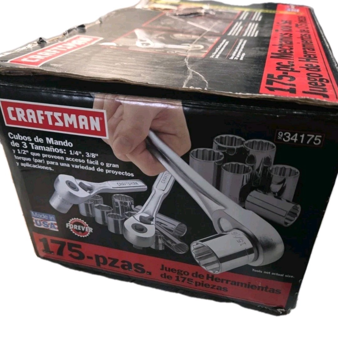 NOS Sears Craftsman 175 pieces Mechanics Tool Set Complete 34175 USA 
