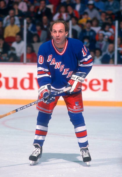 Guy Lafleur New York Rangers skates on the ice at an NHL game v th- Old Photo 5