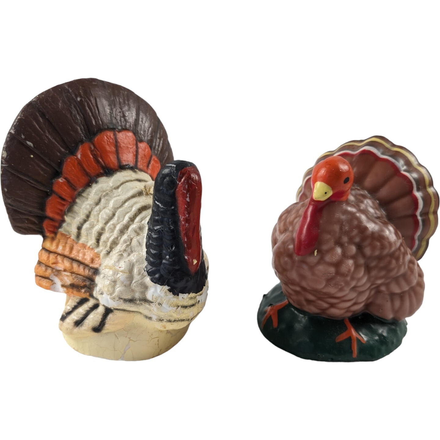 Vtg Turkey Wax Candles Thanksgiving Fall Harvest Mismatch 4\