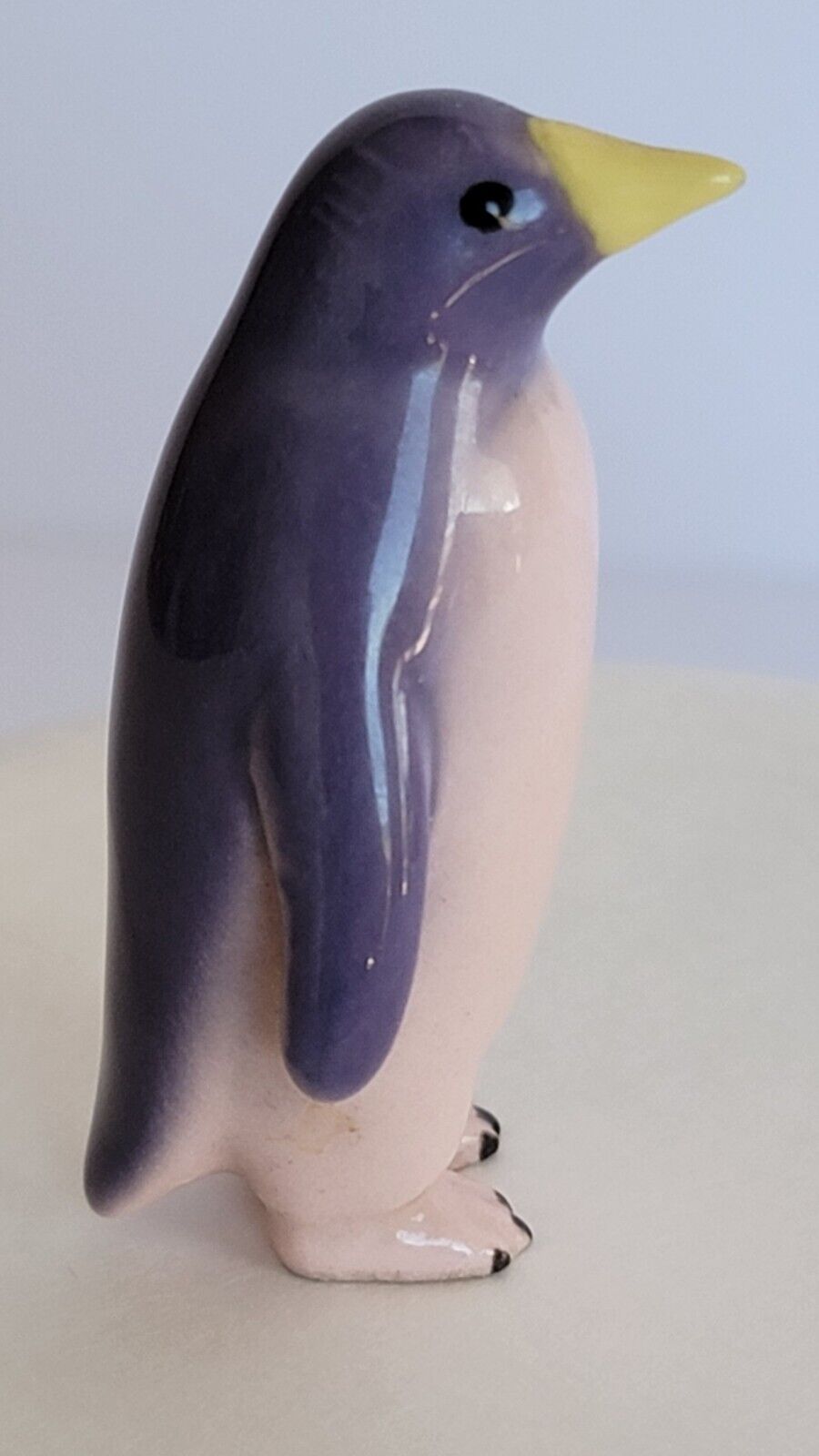 Hagen Renaker Miniature Ceramic Purple Pink Penguin Figurine