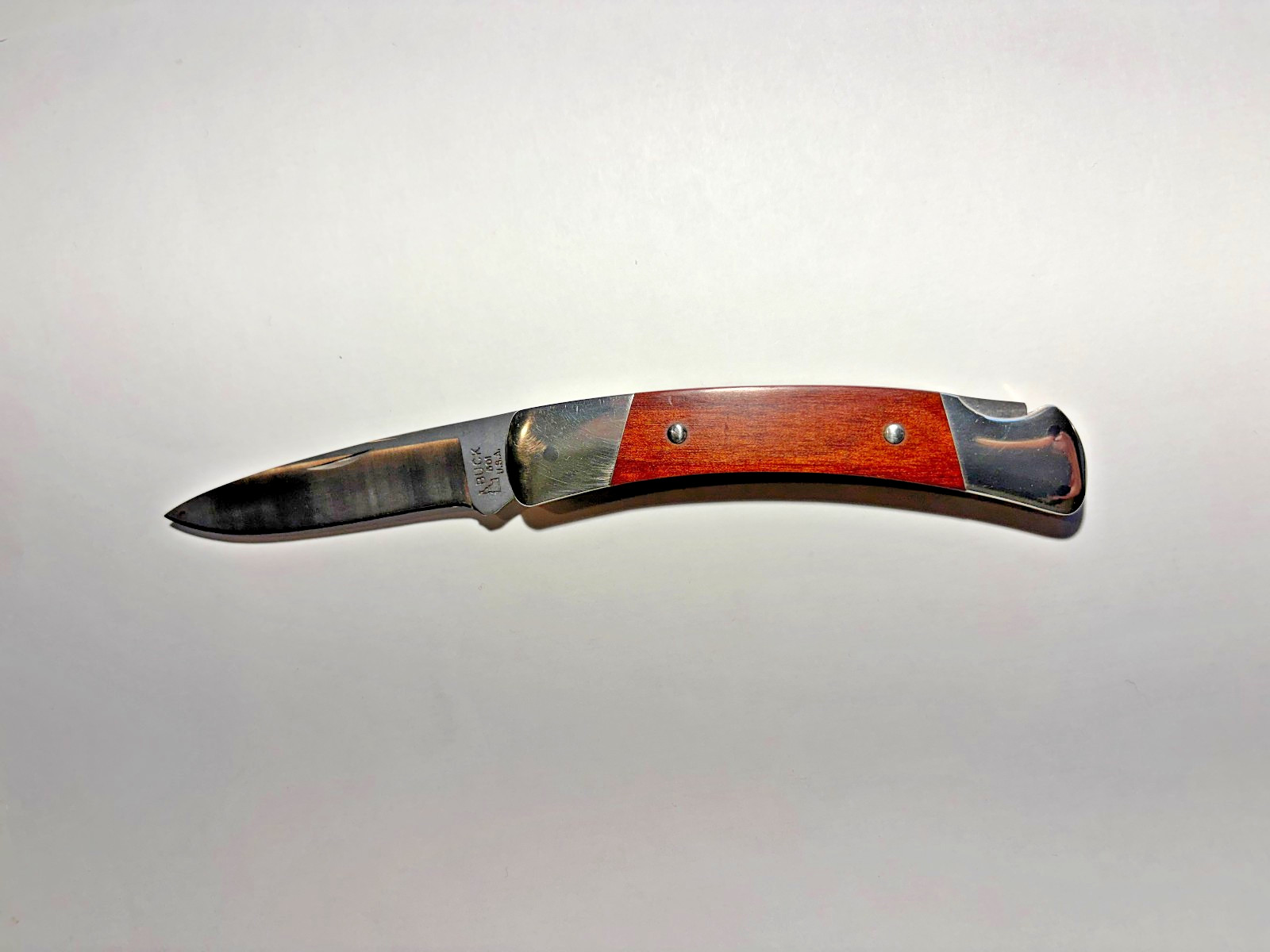 Vintage 2005 Buck 501 Squire Knife Idaho Tang Stamp Unsharpened W/ Sheath