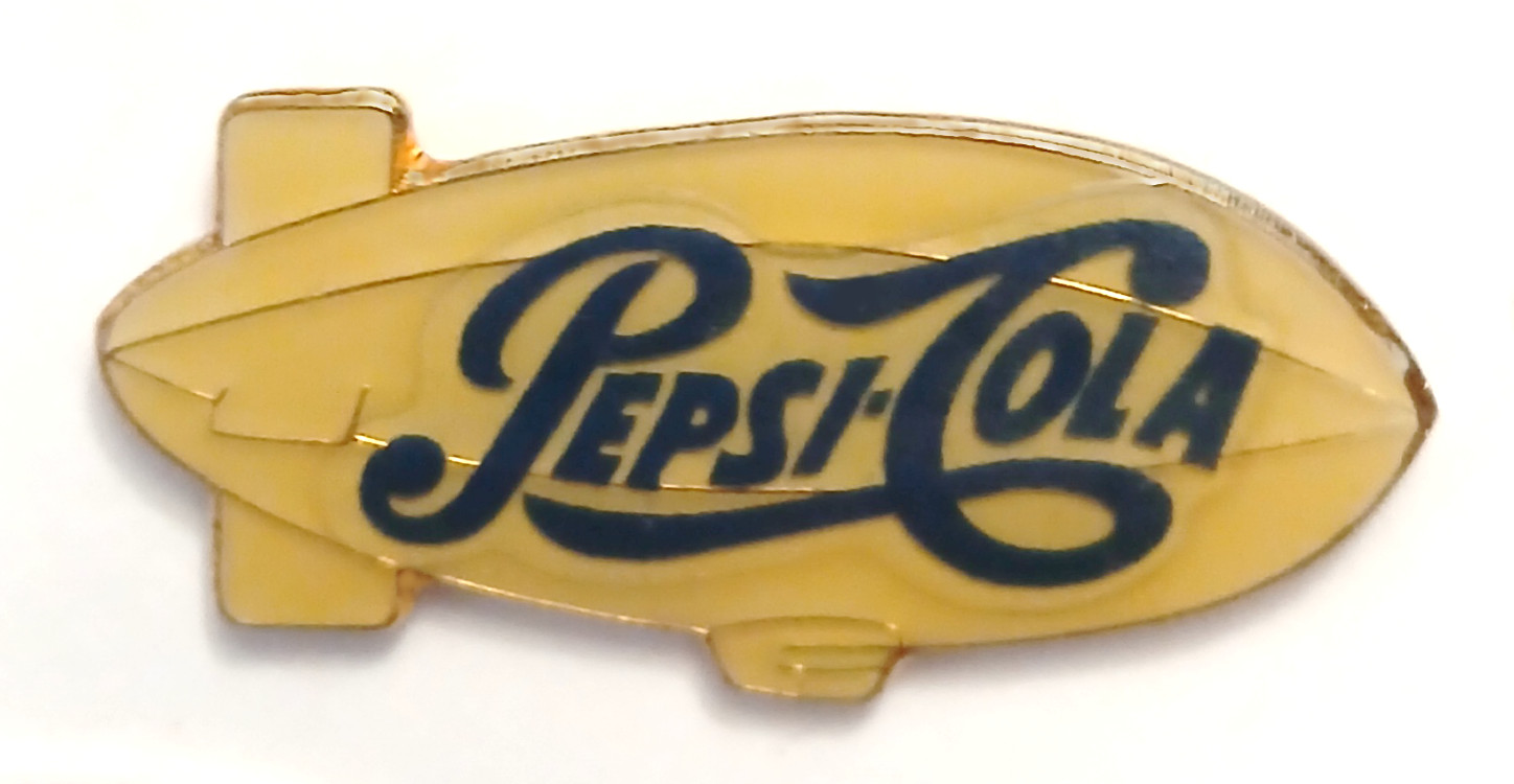 PEPSI COLA AIR SHIP RARE VGT BLIMP PIN PEPSI PINS PEPSI COLA HAT LAPEL PIN