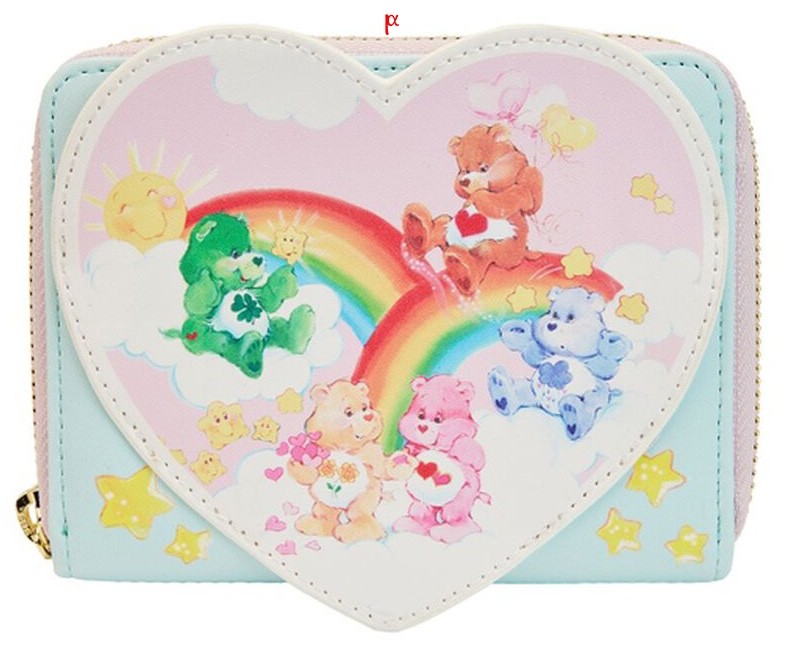 Loungefly Care Bears Heart Rainbow Spring Rainbow Stars Cloud Summer Glow Wallet