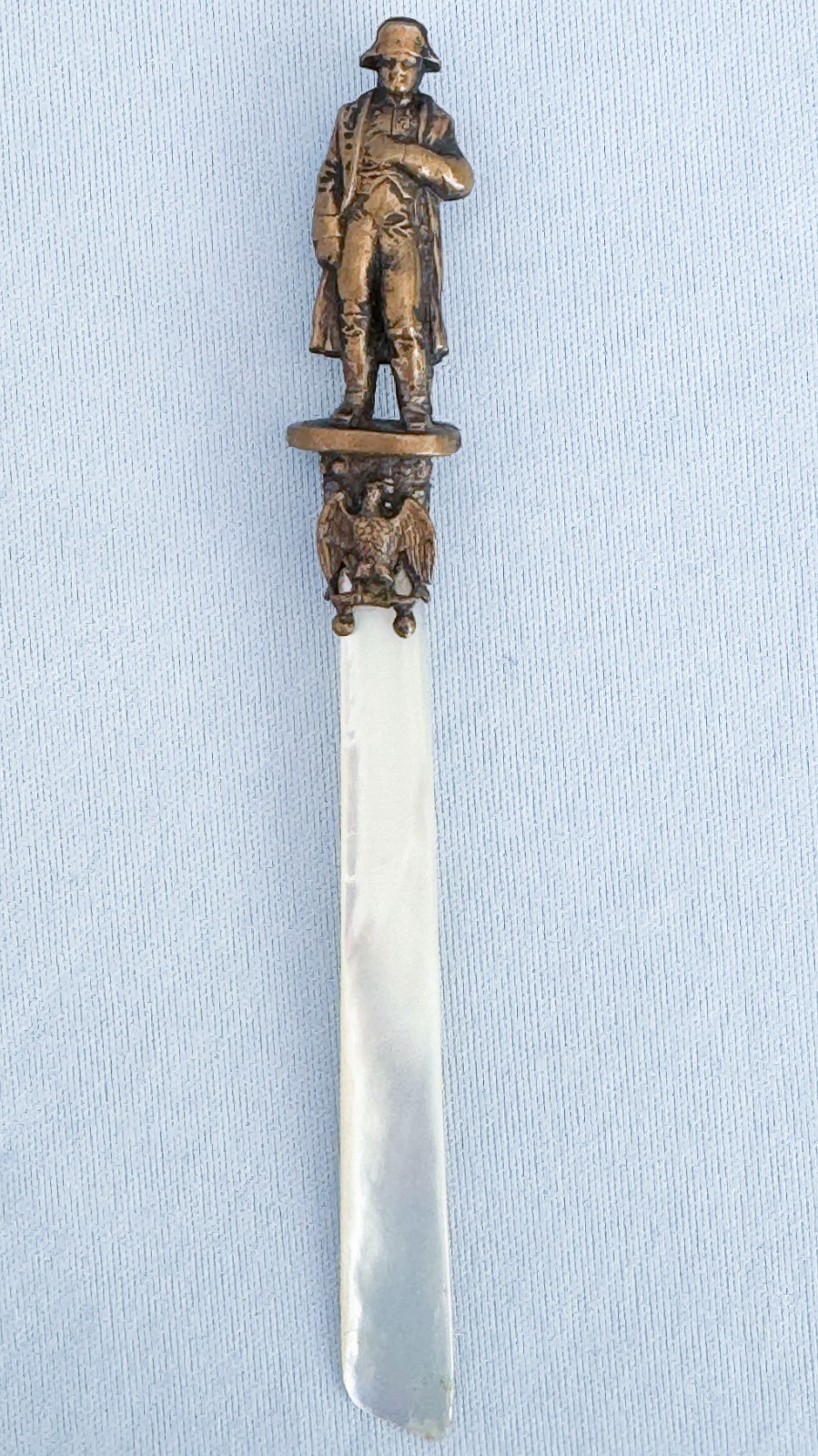 Antique Emperor Napoleon Mother of Pearl Letter Opener  w Glass Stanhope