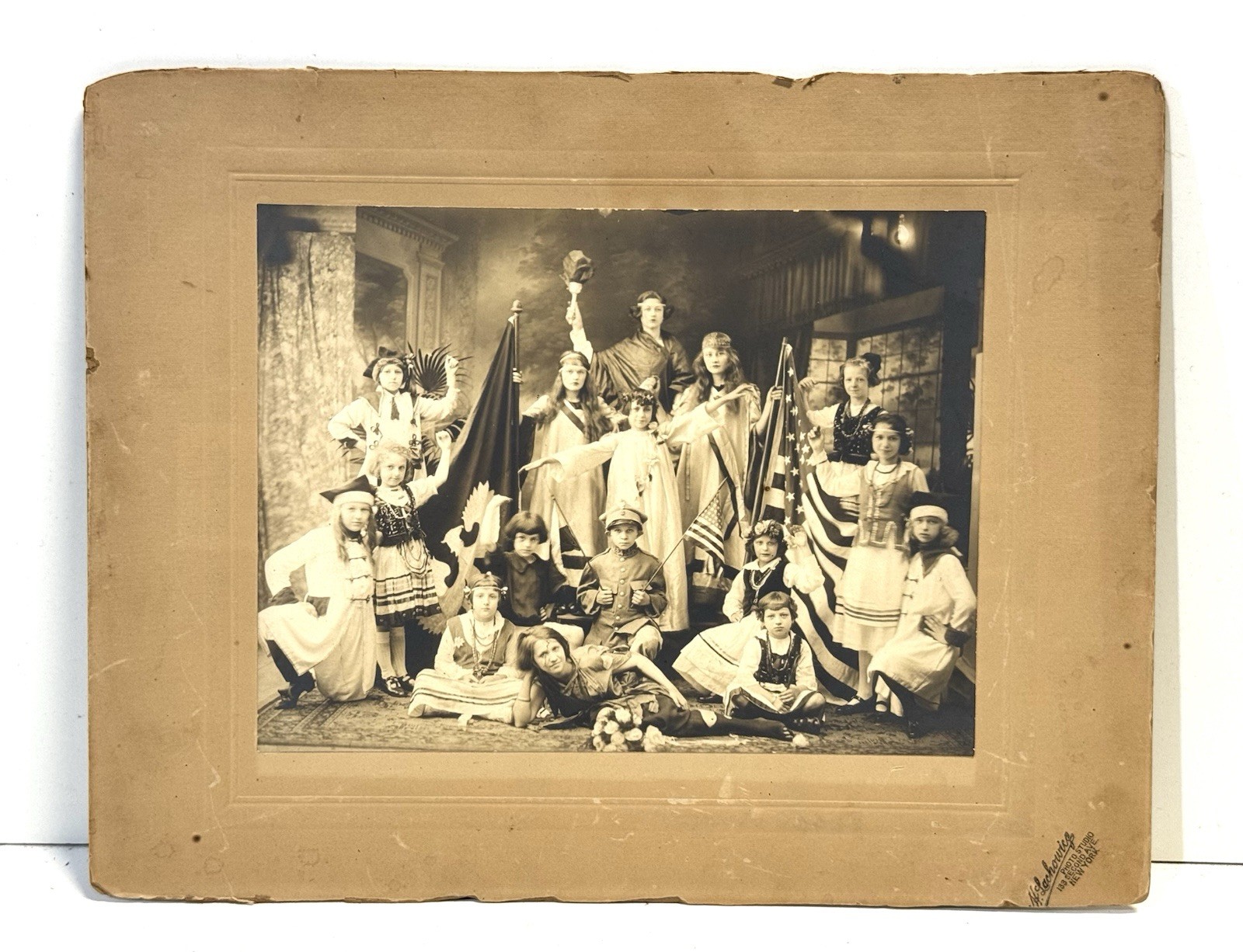 Antique Turn Of The Century 4th Of July School Play Photograph Patriotic