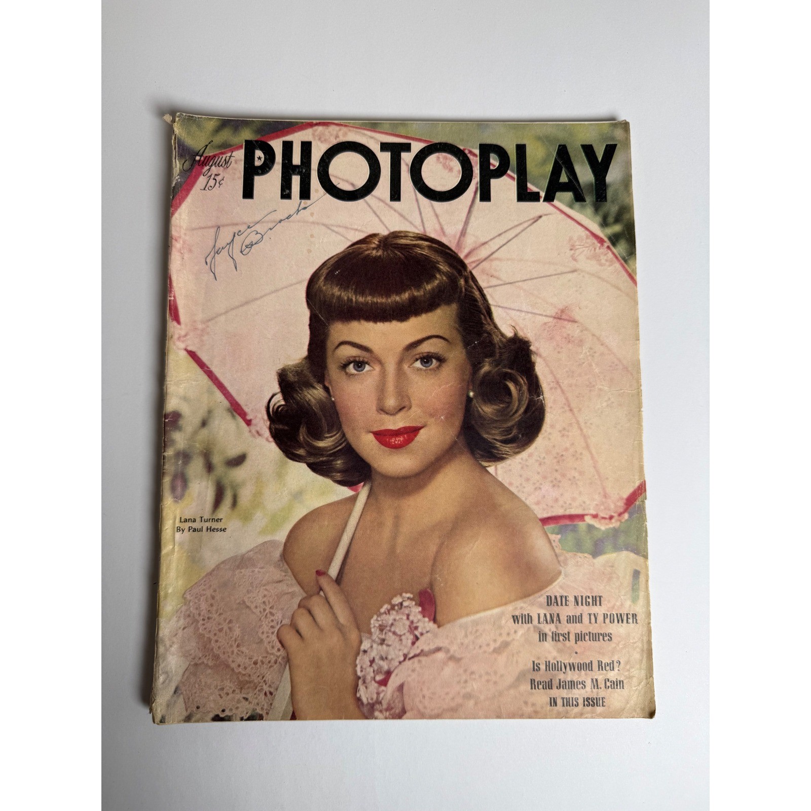 Vintage Photoplay Magazine August 1948 Lana Turner Tyrone Power James M Cain