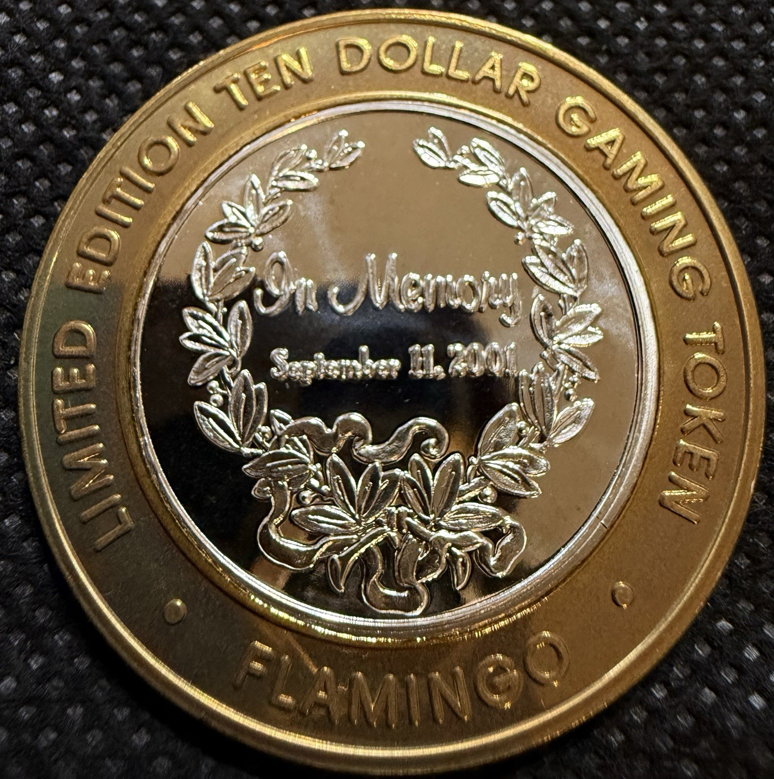 9/11 MEMORIAL FLAMINGO HOTEL & CASINO RARE Limited Edition 999% .6 Oz Pure Silvr