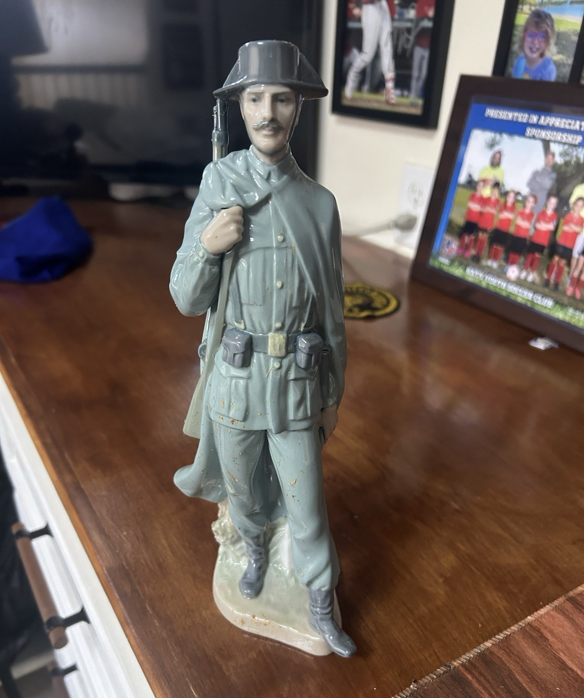Lladró Porcelain Military Soldier Figurine Hand Painted Glazed 1960s w/ Box