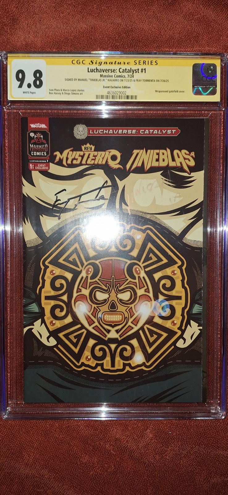 CGC SS 9.8  Luchaverse Catalyst #1 signed Manuel Tinieblas Navarro/Fray Tormenta