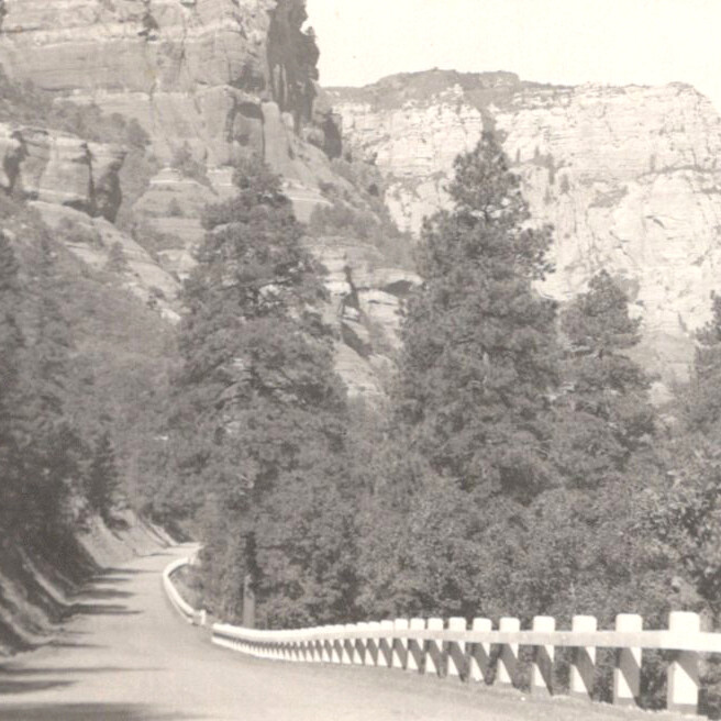 Vintage 1934 RPPC Flagstaff Prescott Oak Creek Canyon Arizona Postcard