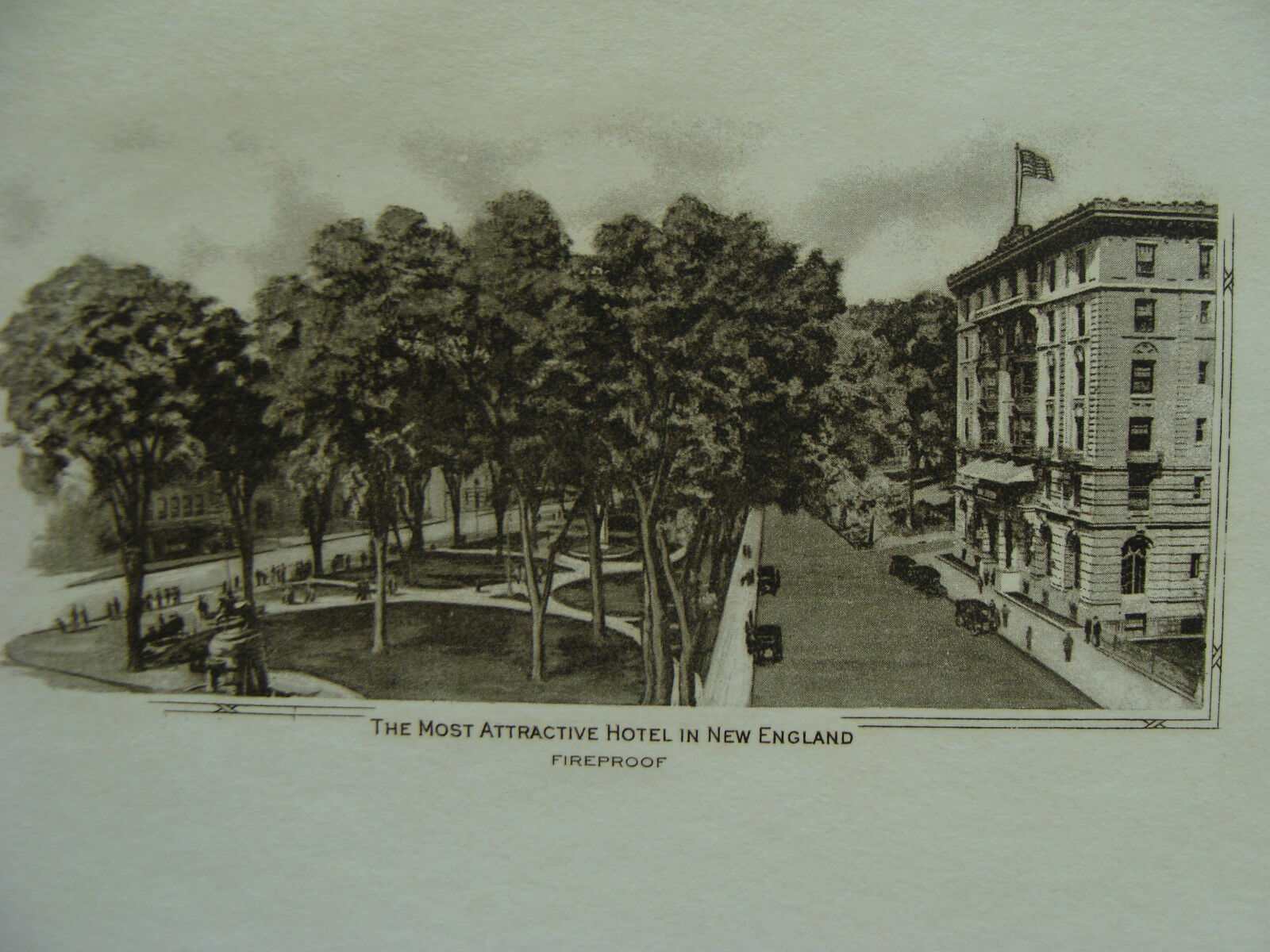 orig 1940s Printing ex. PHOTOGRAVURE Letterhead: THE ELTON waterbury HOTEL 