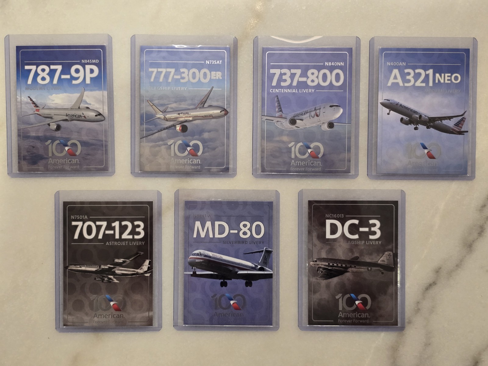 American Airlines (AA) Trading Cards Mint Condition 100 Years Anniversary Set American Airlines (AA) Trading Cards Mint Condition 100 Years Anniversary Set
