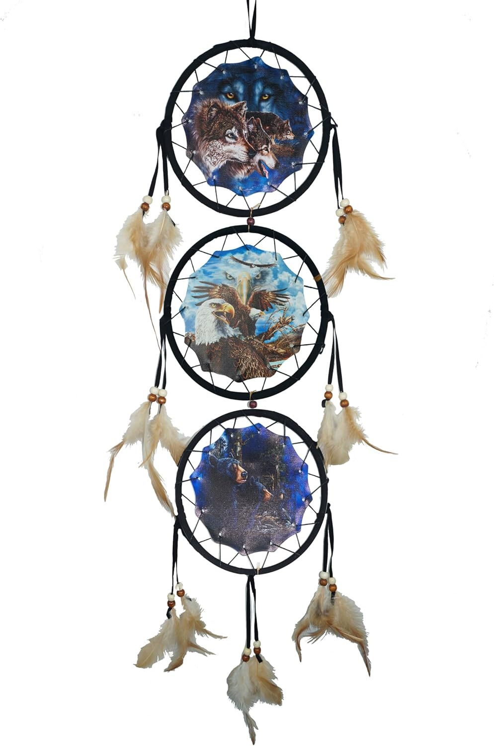 Remorelt Wolf Eagle Bear Dream Catcher Bedroom Wall Decor, Christmas Home Remorelt Wolf Eagle Bear Dream Catcher Bedroom Wall Decor, Christmas Home