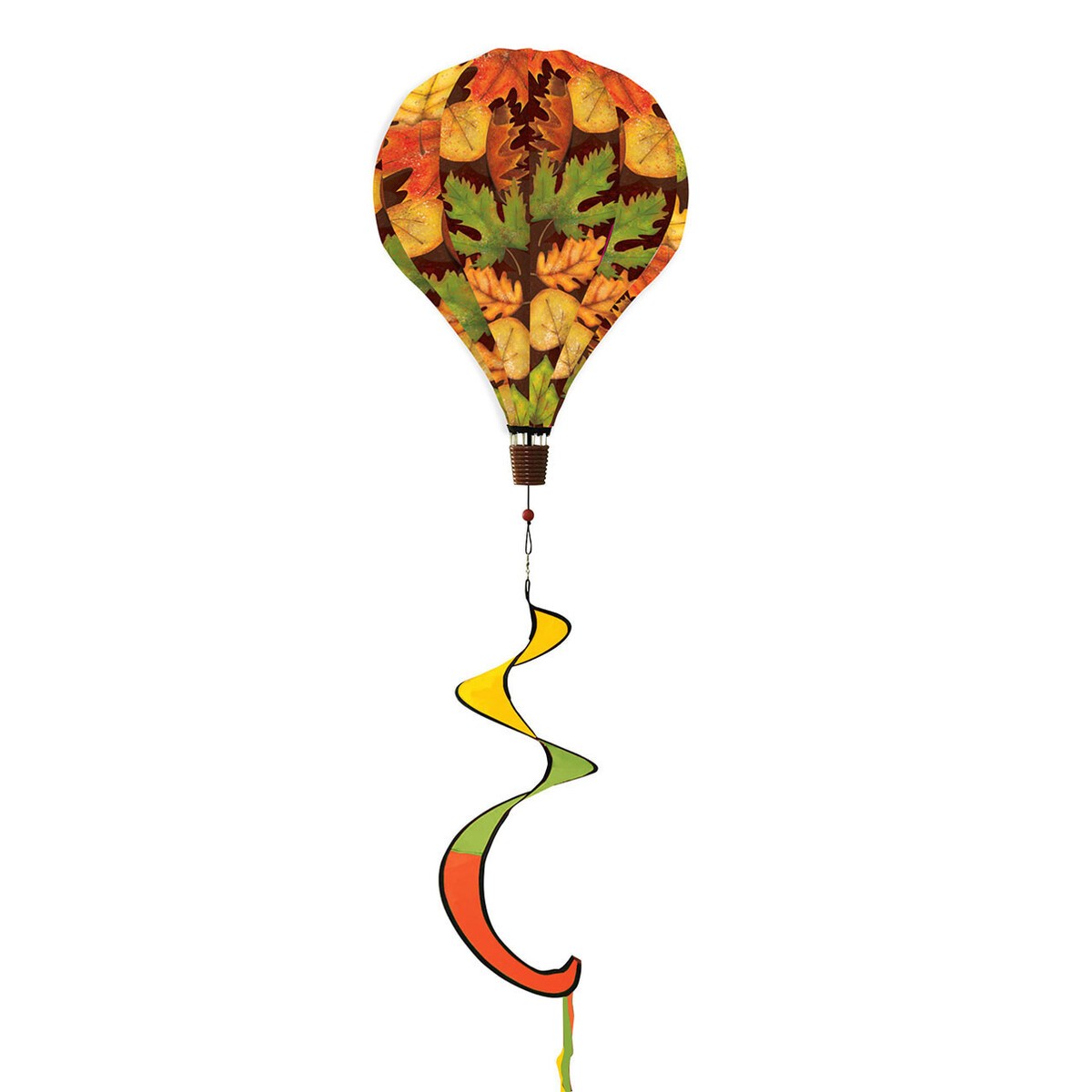 Briarwood Lane Fall Leaves Hot Air Balloon Spinner Windsock Wind Twister 54x12
