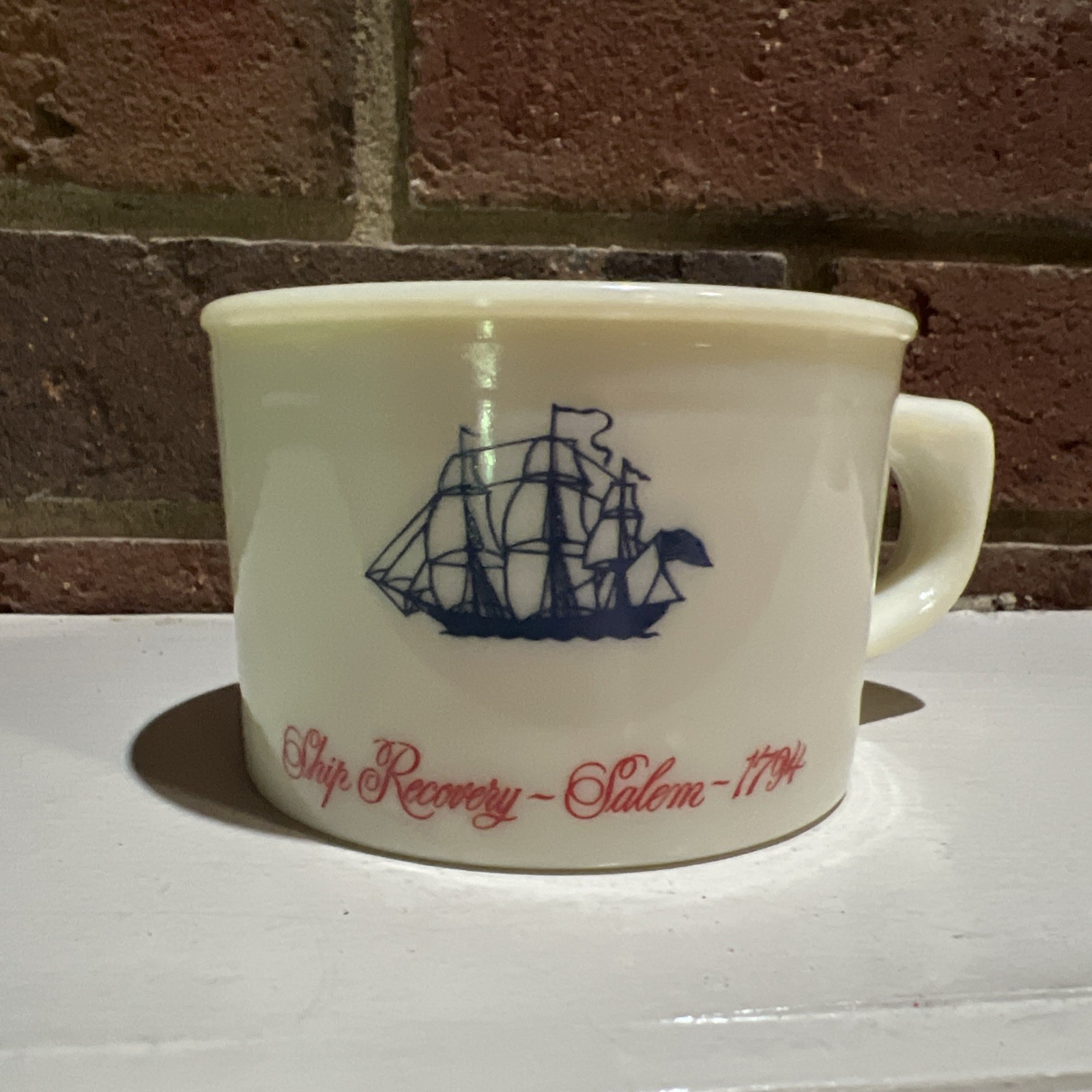 Vintage Shulton Old Spice Shaving Mug Cup Ship Grand Turk Salem 1786 Recovery