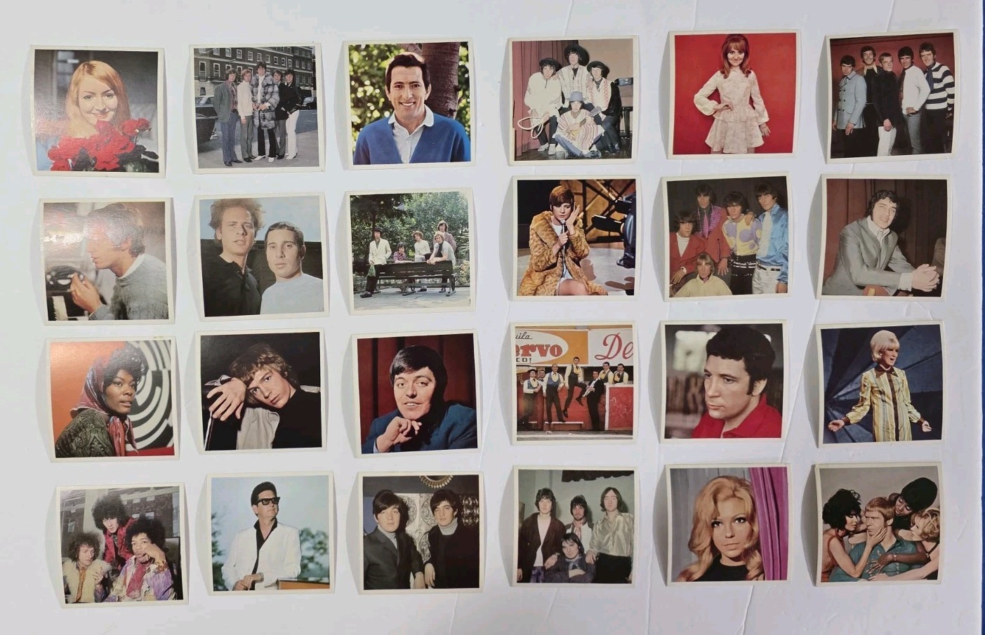 Vintage 1968 - 1969 Mister Softee\'s Pop Parade Complete Set (24 Cards) HENDRIX