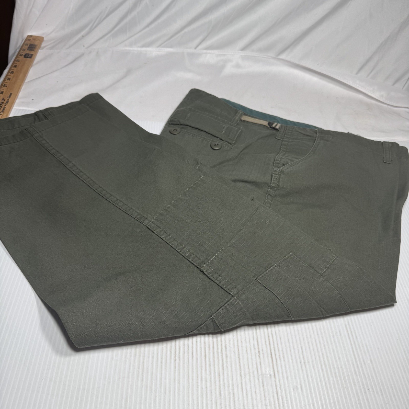 Vintage 1960s US Mil. Cotton Ripstop Cargo Trousers Sz XL - #2