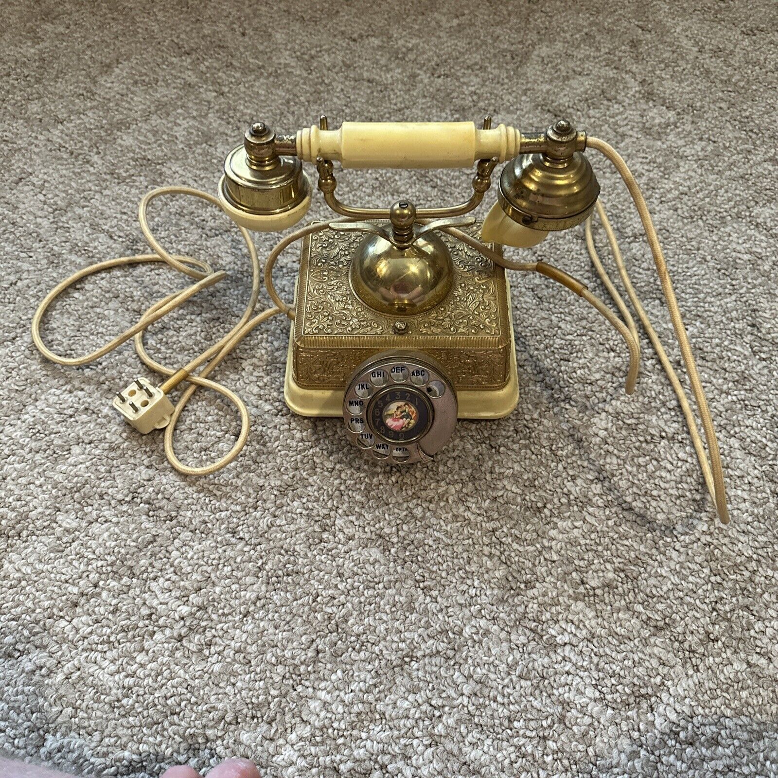 Rotary Retro Victorian Telephone Vintage In Working Condition