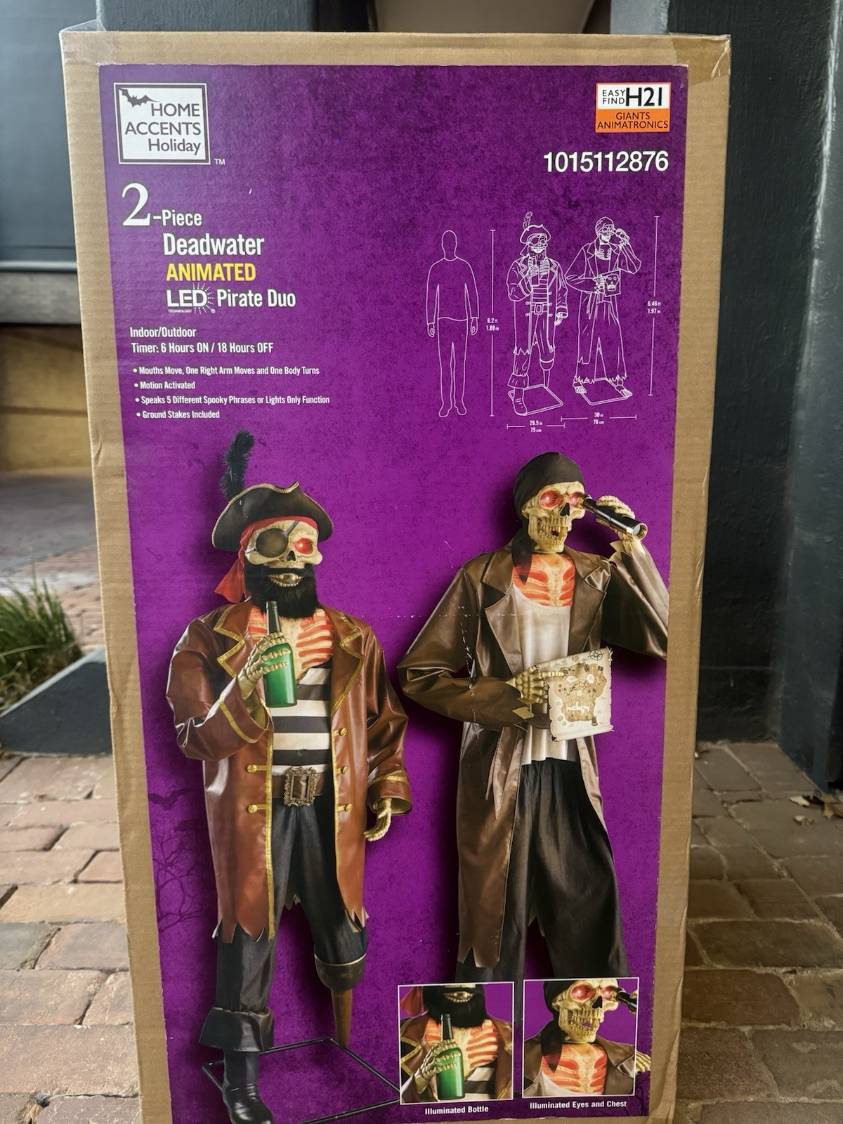 Home Accents Halloween 2-Piece Dead Water Animated LED Pirate Duo BRAND NEW