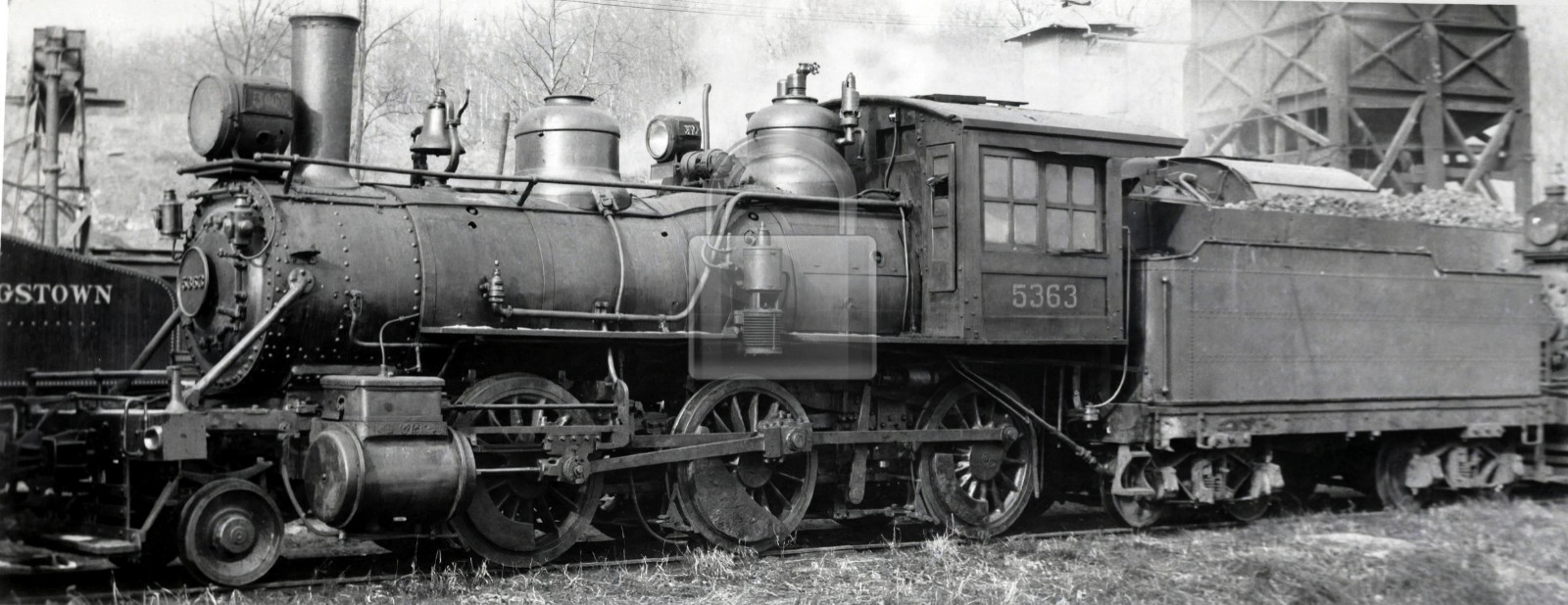 Akron, Canton & Youngstown 5363 2-6-0 E class built by Brooks 1896 5 x 7 Photo
