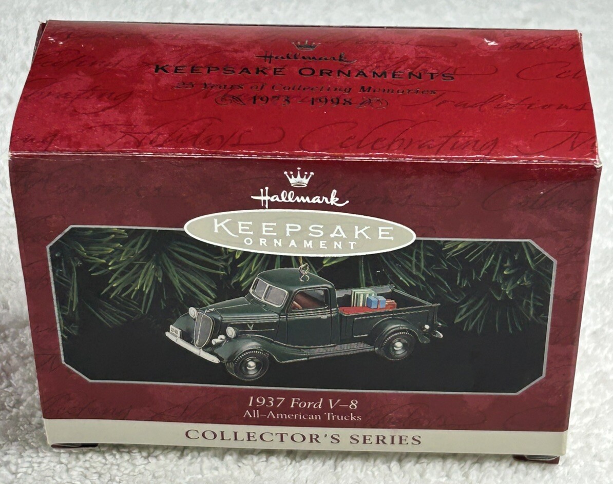 NEW Hallmark Keepsake Ornament 1937 Ford V-8 All American Trucks Vintage 1998 NEW Hallmark Keepsake Ornament 1937 Ford V-8 All American Trucks Vintage 1998