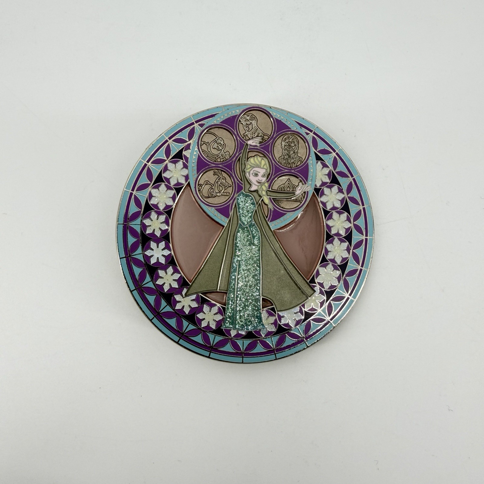 Disney Fantasy Elsa Frozen Stained Glass Station Of Awakening Pin LE 09/100 Disney Fantasy Elsa Frozen Stained Glass Station Of Awakening Pin LE 09/100