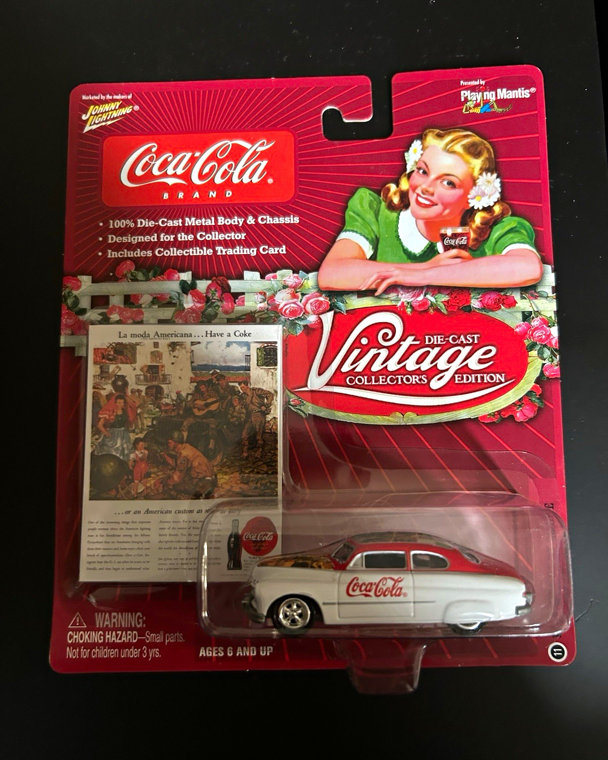 Coca-Cola Vintage 2004 1:64 Die-Cast Collectible Car Red/White Repro
