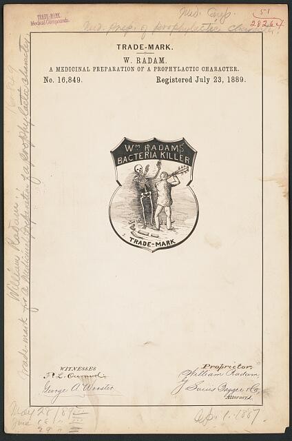 Photo:Austin Texas W Radam Wm Radam's Bacteria Killer Trade Mark 1889