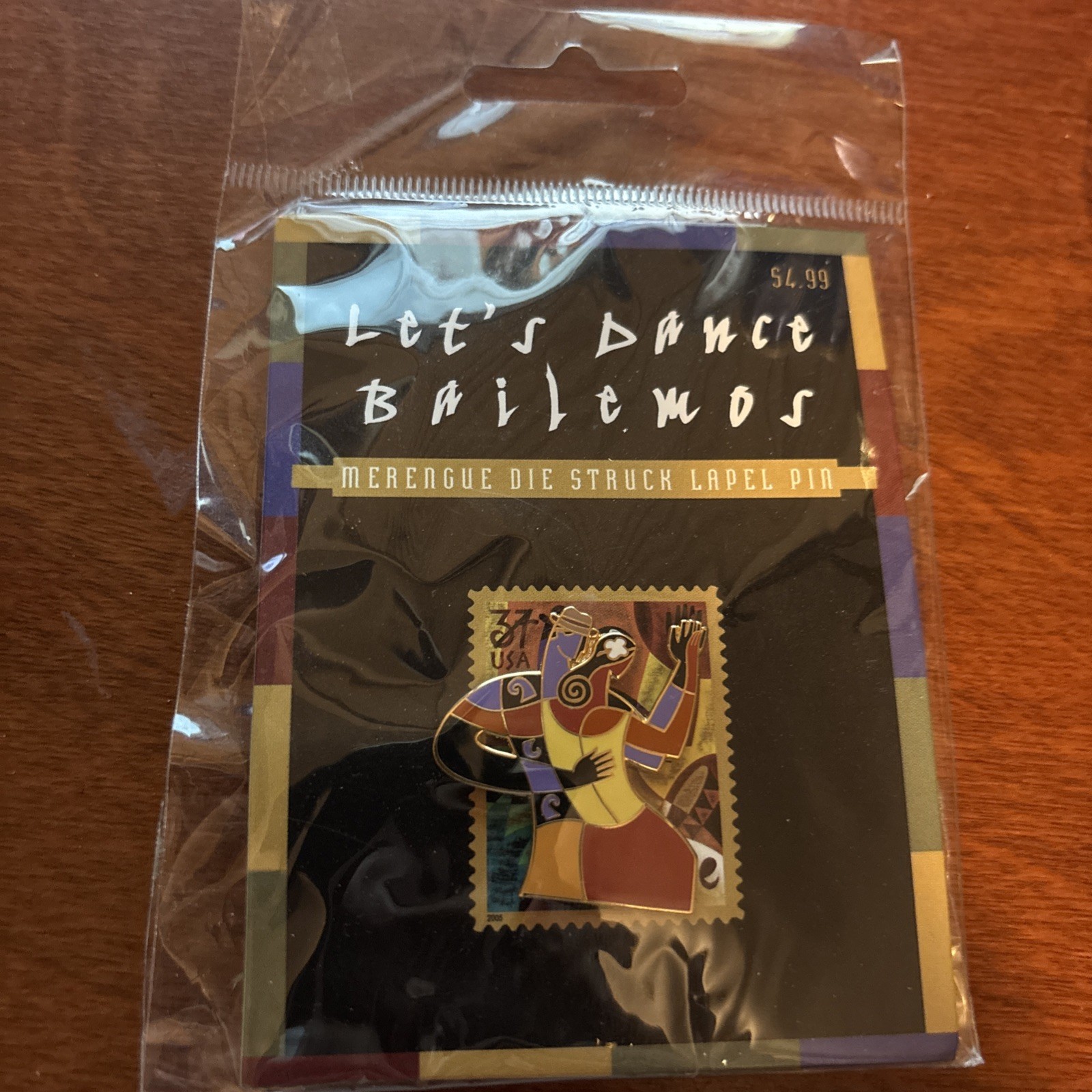 USPS Let\'s Dance Bailemos Merengue Struck Lapel Pin 37 Cents Stamp