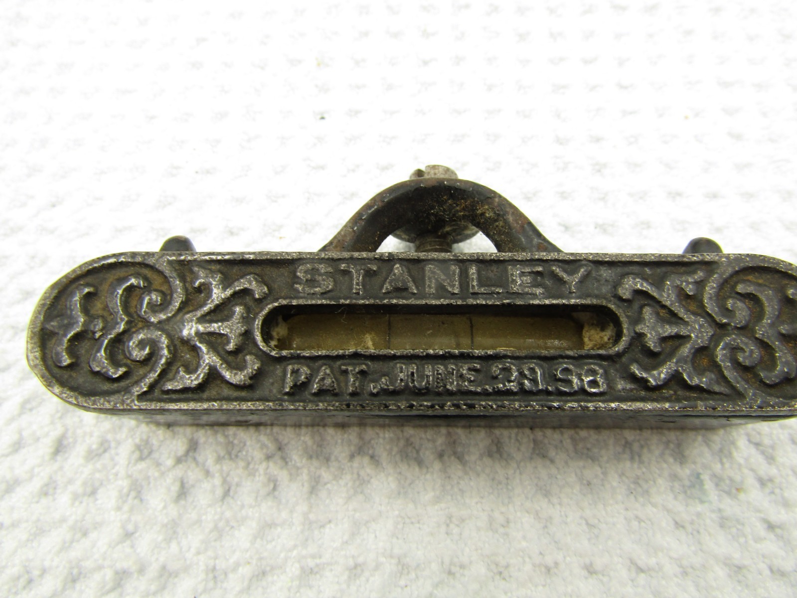 Antique Stanley Brass Line Level Pat. June 23, 1896 – Ornate Design Antique Stanley Brass Line Level Pat. June 23, 1896 – Ornate Design