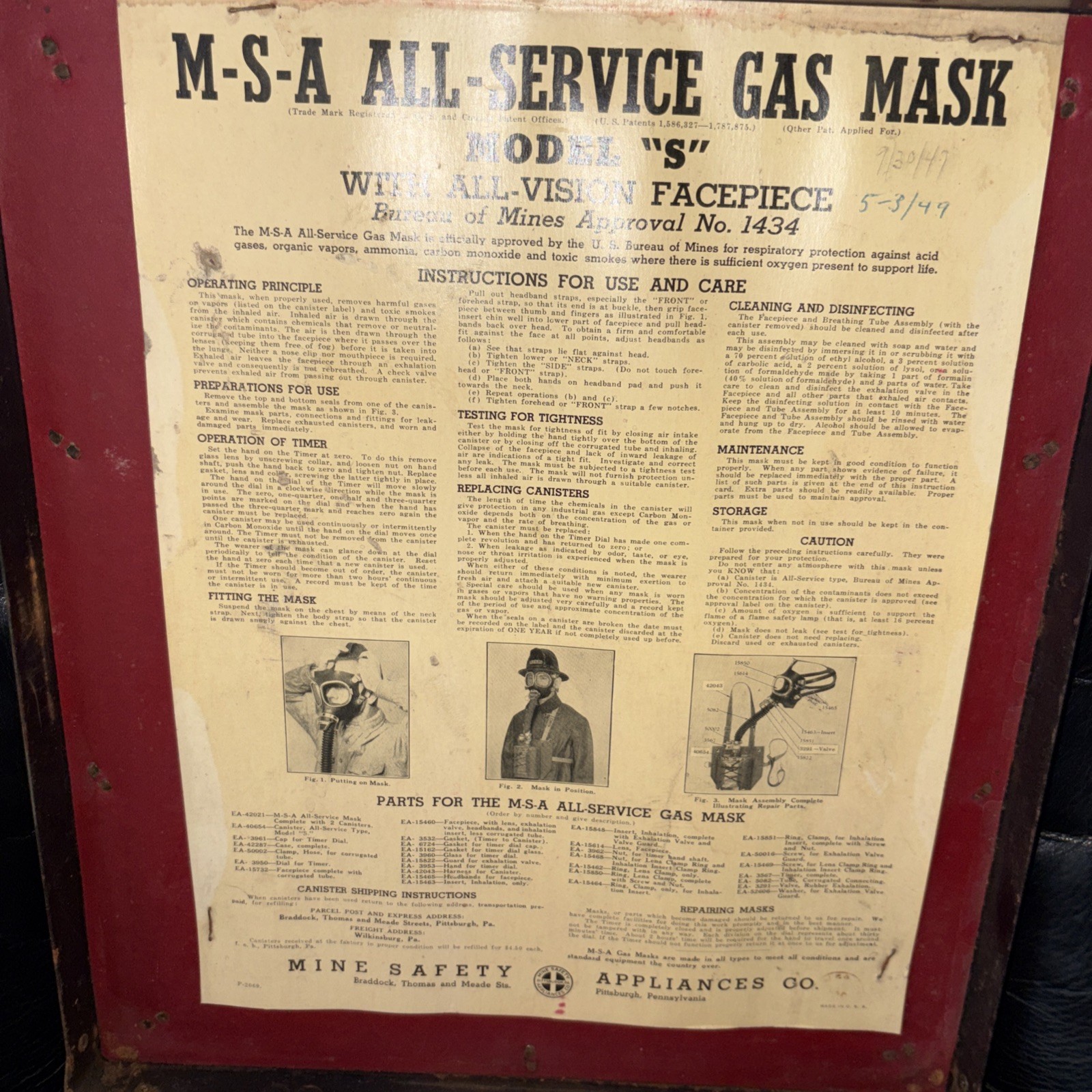 Vintage Mining M-S-A MSA Model \