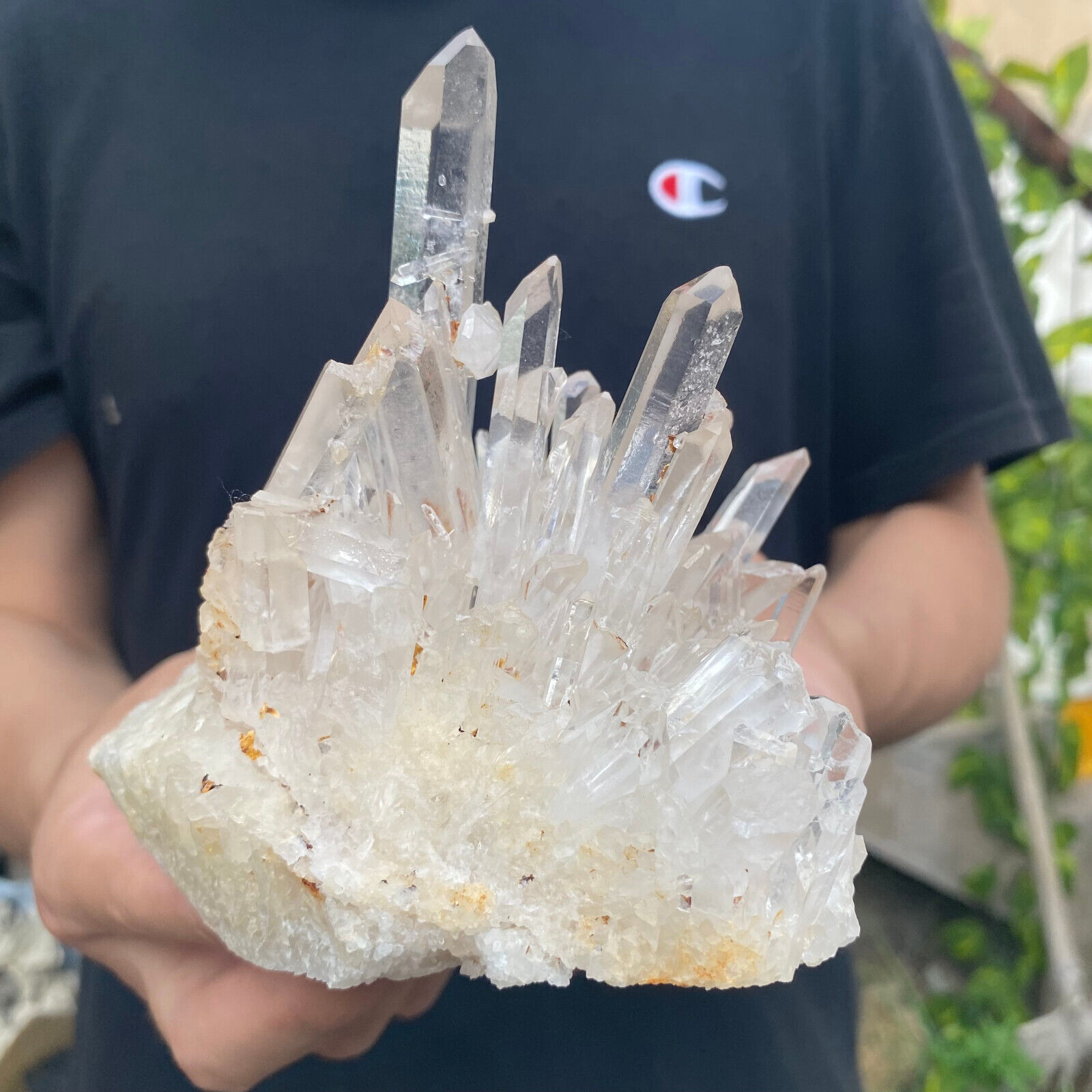1.8lb Natural Clear White Quartz Crystal Cluster Rough Healing Specimen