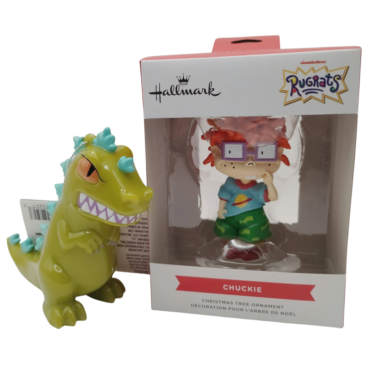 Hallmark Nickelodeon Rugrats Reptar & Chuckie Christmas Ornaments Set of 2 NEW