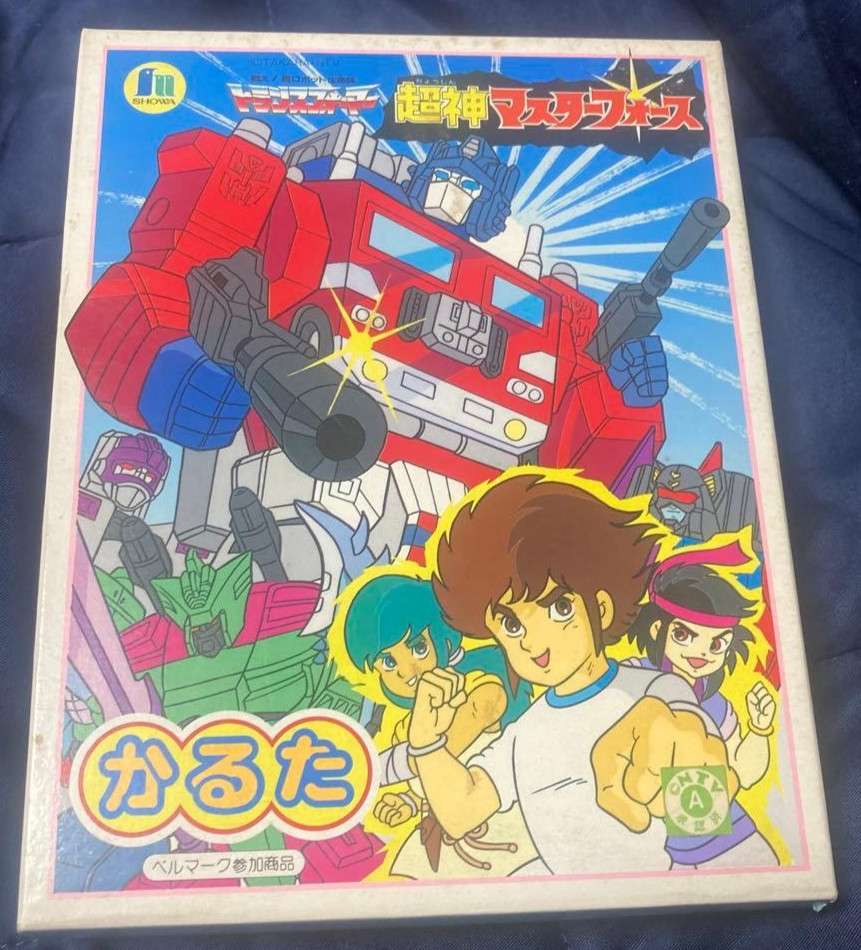Rare 1980s Transformers Super-God Masterforce Karuta Card Game Japan Showa