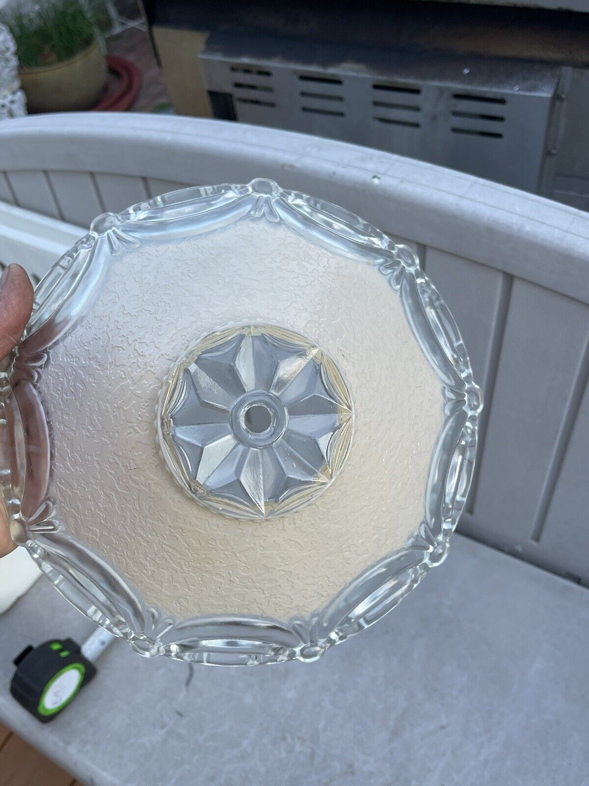 Vtg Art Deco Milk Ivory Glass Flush Mount Light Fixture  Shade Globe Only