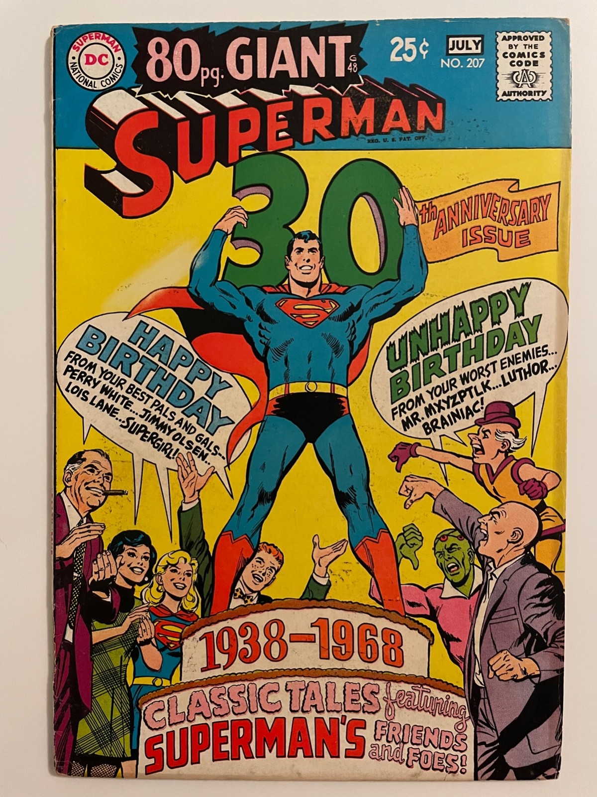 SUPERMAN #207 (1968) - Silver Age comic - est VG/FN (5.0)