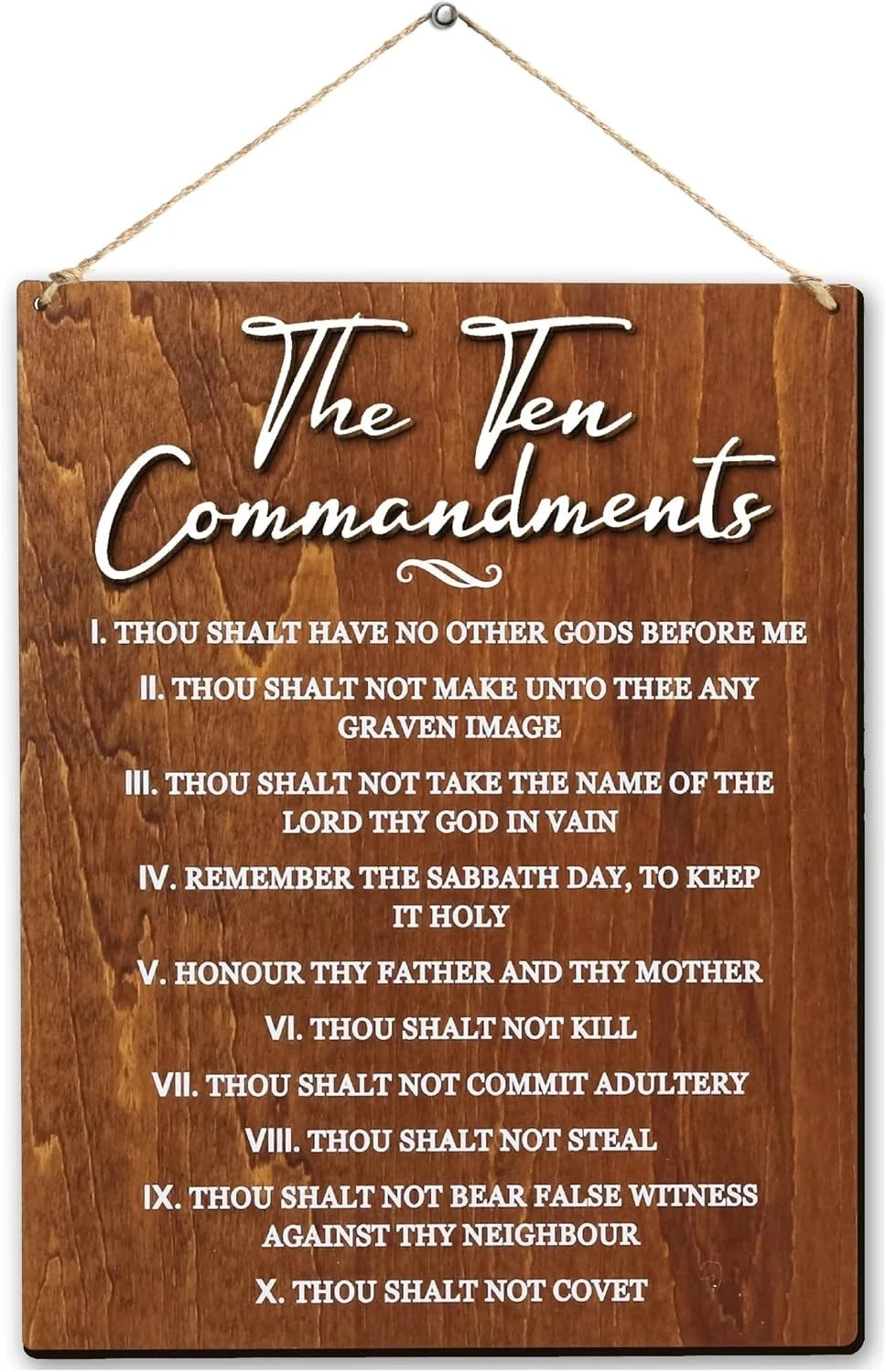 The Ten Commandments Wall Decor - 10 Art, Commandment 