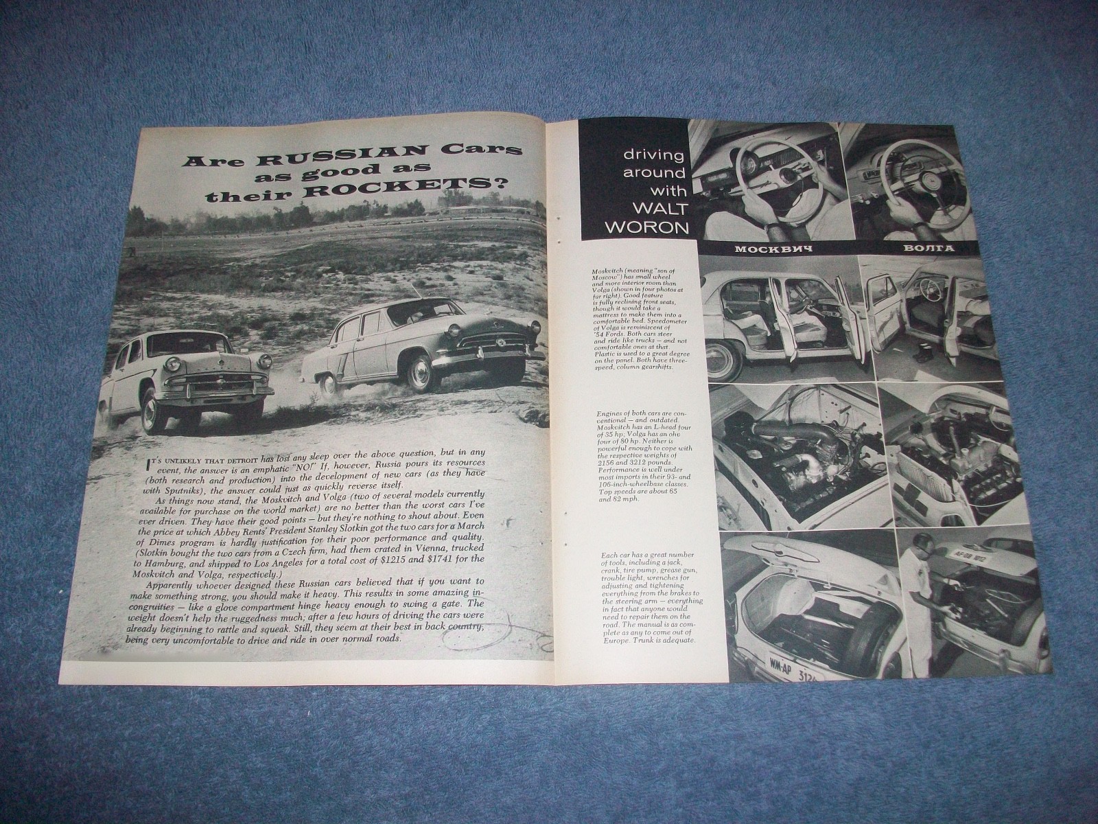 1959 Russian Moskvitch & Volga Vintage Info Article 1959 Russian Moskvitch & Volga Vintage Info Article