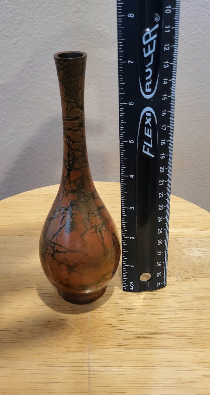 Vintage Japanese Toyo Bronze Murashido Crane Neck Bud Vase Ikebana MCM 7.25\