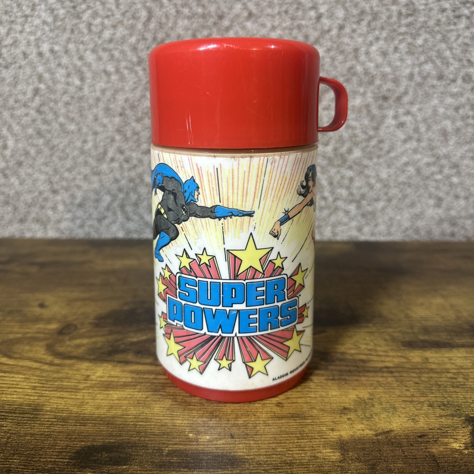 VTG Aladdin 1984 Super Powers DC Comics Super Heros Thermos Batman Cartoon Nice