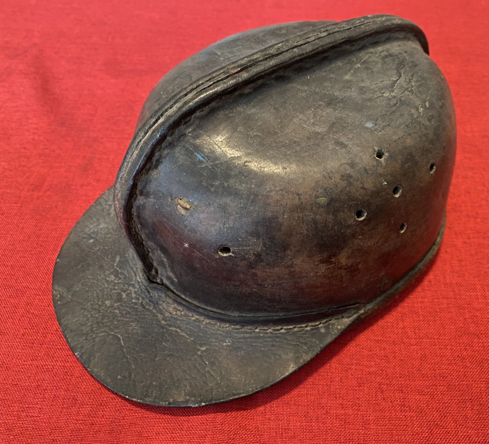 vintage 1920-30s miners leather hat 