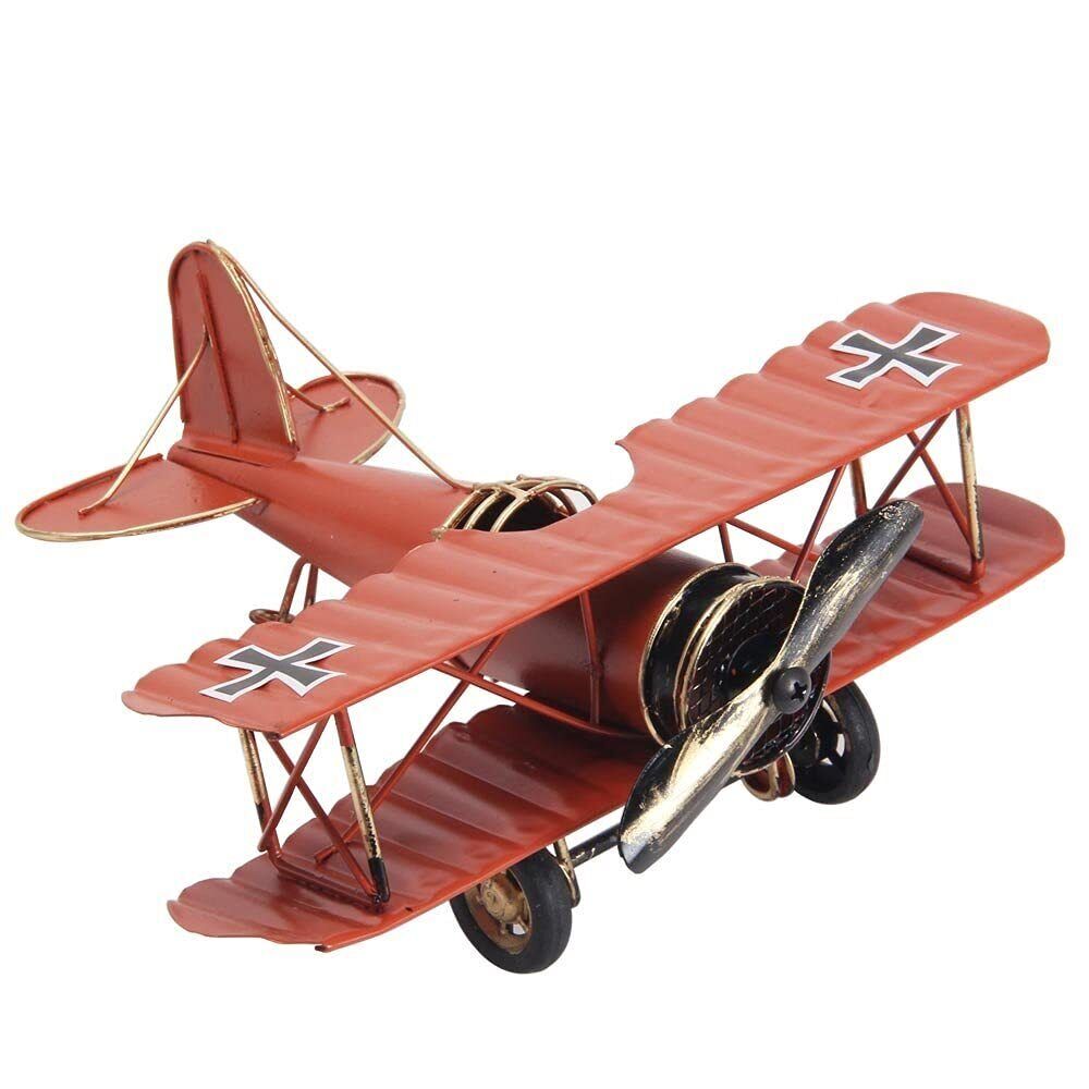 Vintage Airplane Ornament, Metal Biplane Plane Aircraft, Hanging Airplane for...